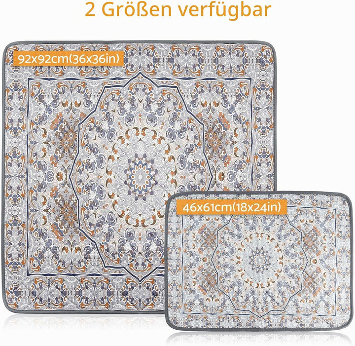 2pcs 92*92cm Waschbar Welpen Unterlagen Haustier Trainingspads PIPI Matten für Trächtige Hunde Katze