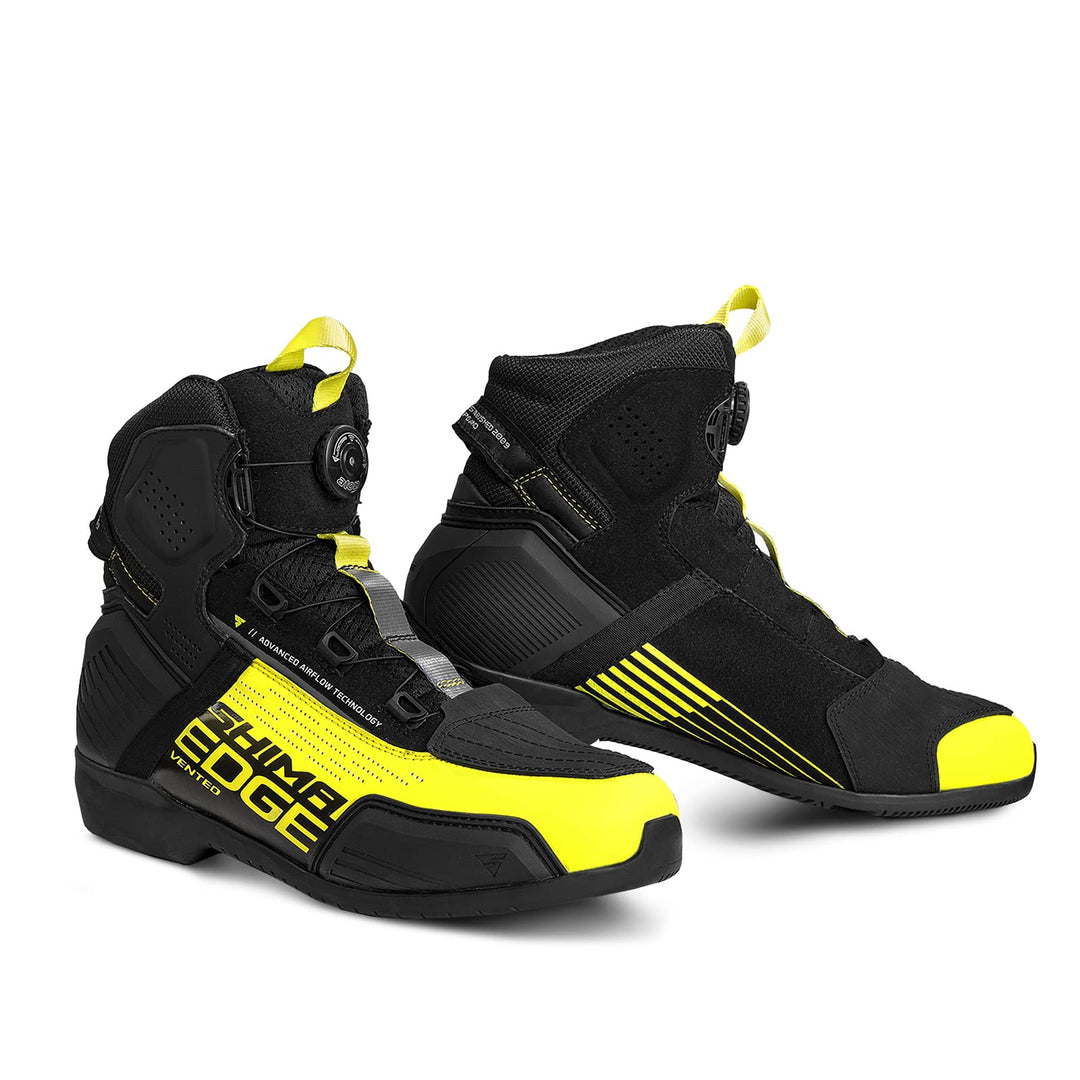 SHIMA EDGE, Motorradschuhe für Männer - Verstärkte Strassenreitschuhe mit ATOP-Verschlusssystem Vent