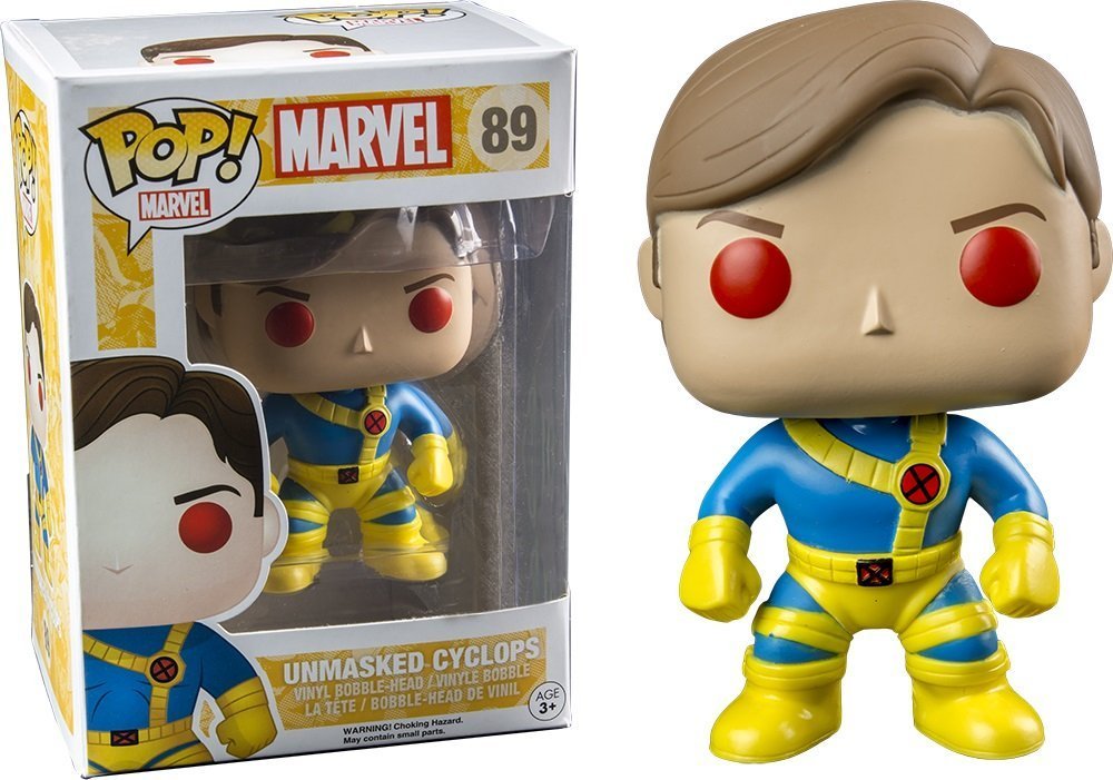Funko 024823 Pop Marvel: X-Men Cyclops Unmasked Limited 89 Vinyl Bobble-Head Figure