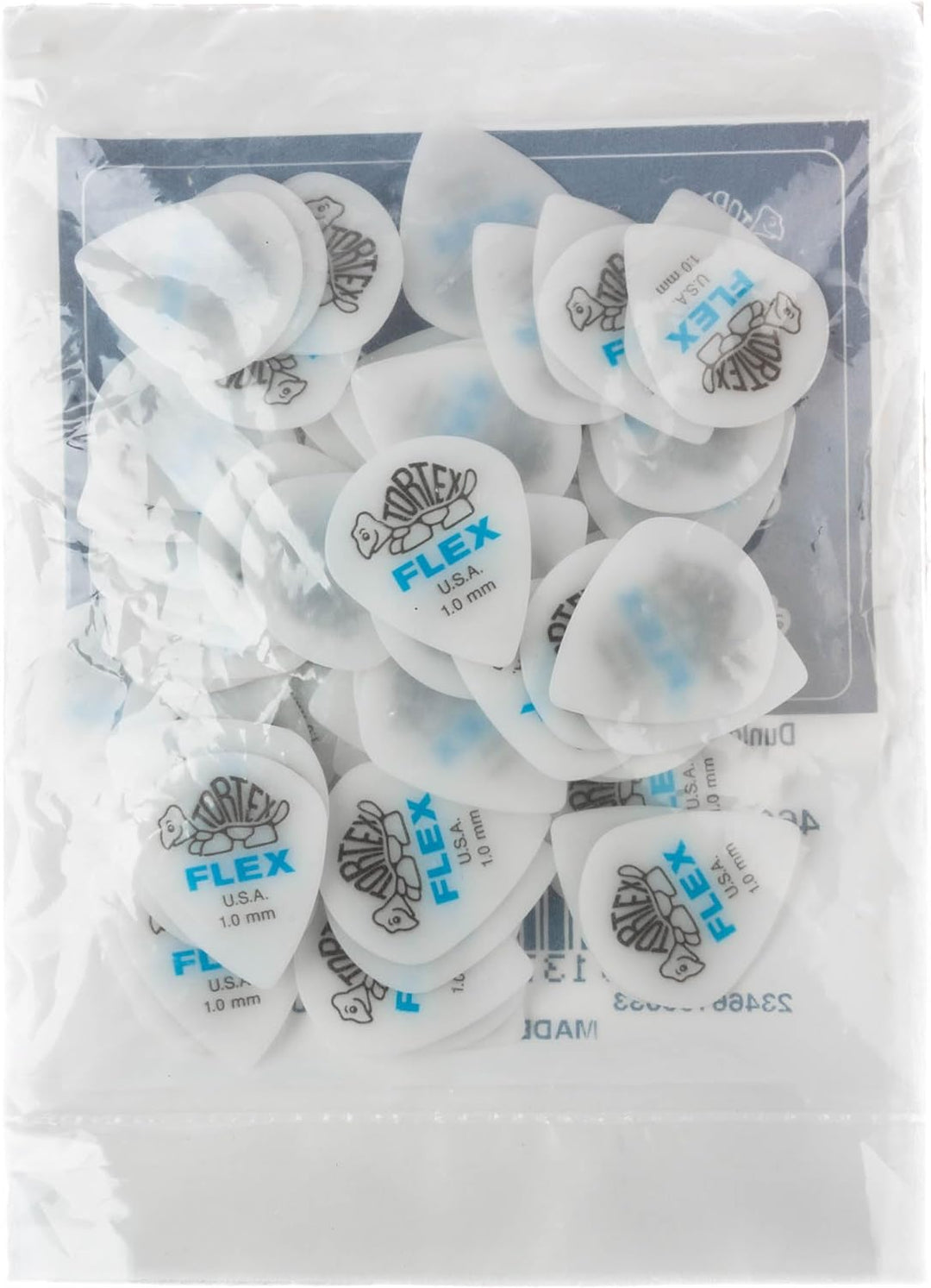 Médiators Jim Dunlop 1,00mm Tortex Flex Jazz III XL 1,00mm sachet de 72 Sachet de 72 1,00mm, Sachet