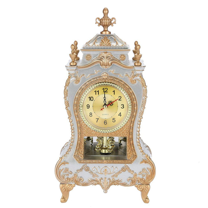 Joyzan Tischwecker, Wanduhr mit Pendel und Glockenspiel, Vintage Uhr Pendel Klassische Vintage-Tisch