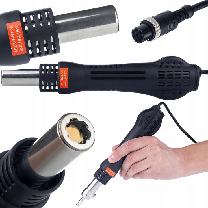 Set 858D Ultra Heissluftstation – 700W, 100–500°C, LED-Display, 3 Speicher | 50 Kunststoff-Schweisss