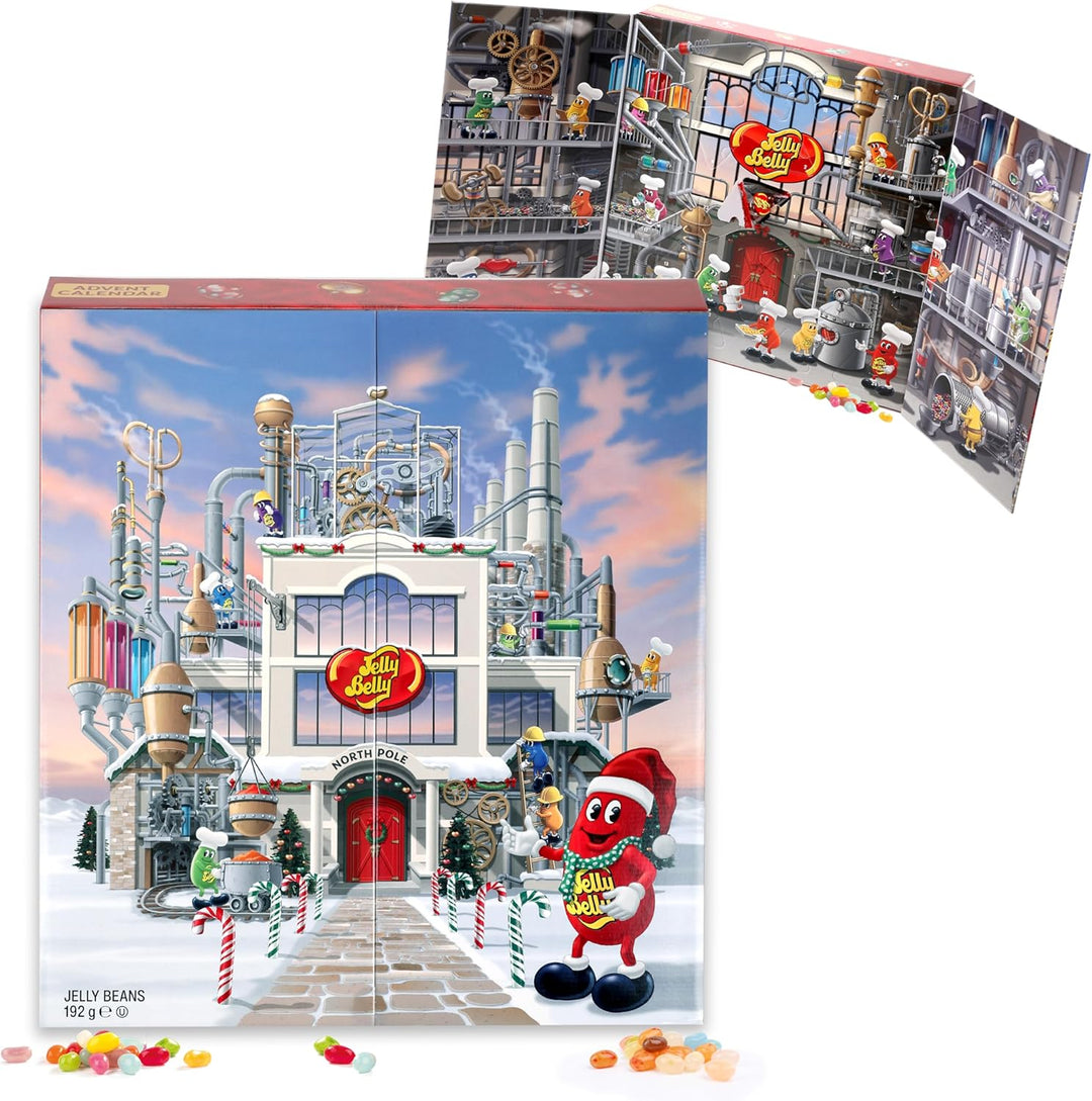 Jelly Belly Adventskalender - 24 verschiedene Sorten, 192g - Perfekt für Jelly Belly Fans zum Auspro