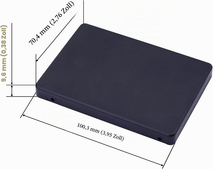GINTOOYUN MSATA Mini PCI-E SSD auf 2,5-Zoll-IDE 44Pin-Konverterkarte mit Shell, Schwarz für Notebook