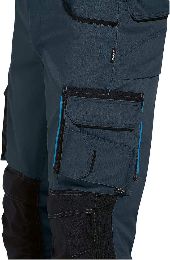 Uvex Tune-up Lange Damen-Arbeitshose - Lange Cargo-Hose mit Knietaschen 40 Blau, 40 Blau