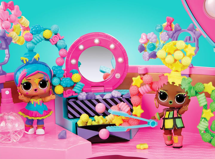 L.O.L. Surprise! Hair Beads Salon Spielset - Mit 1 Puppe und 100 Perlen sowie Haargummis, Spiegel un