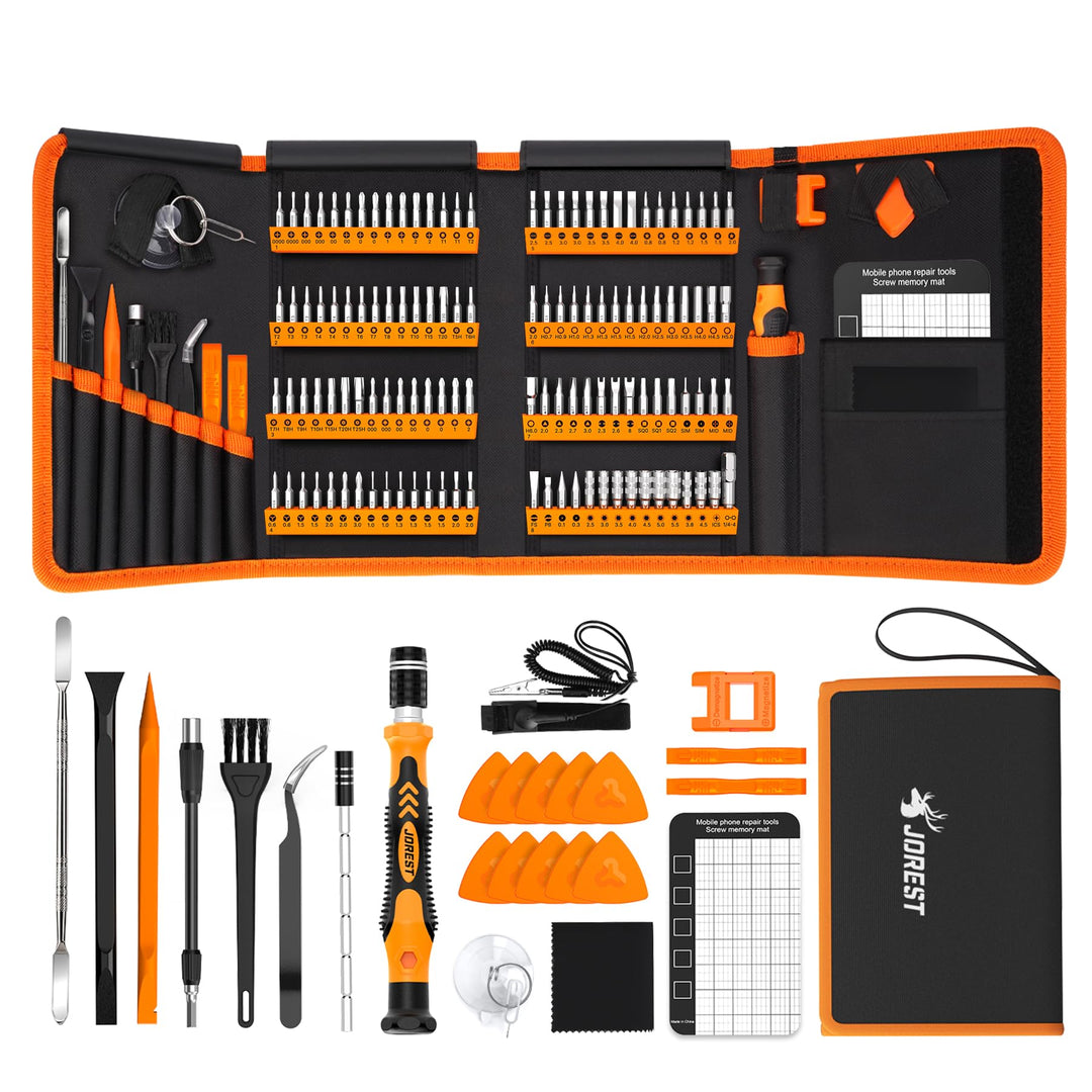 JOREST 145 in 1 Feinmechaniker Schraubendreher Set, Reparaturwerkzeugset für Elektronikgeräte, Lapto