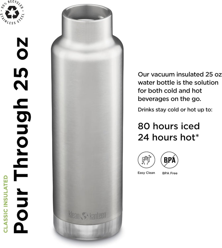 Klean Kanteen Herren Classic Vi Trinkflasche Einheitsgrösse Brushed Stainless, Einheitsgrösse Brushe