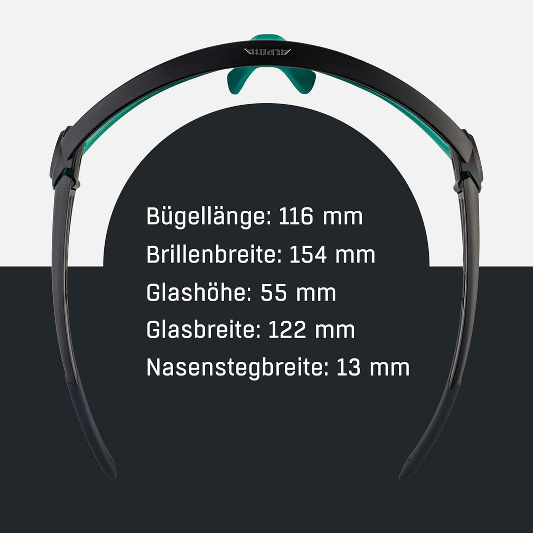 ALPINA 5W1NG - Verspiegelte und Bruchsichere Sport- & Fahrradbrille Mit 100% UV-Schutz Für Erwachsen