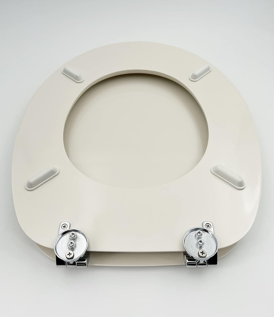 ADOB WC Sitz Klobrille Holzkern Farbe Pergamon extrem stabil, messing verchromte Scharniere, WC-Bril