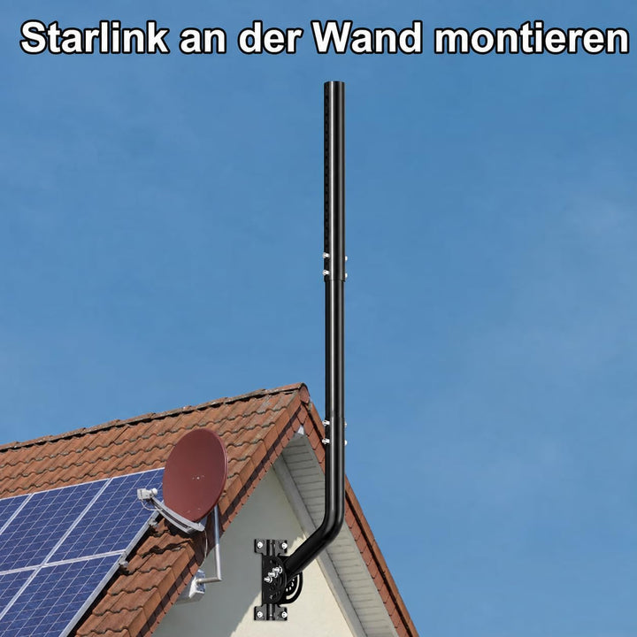 Universeller Antennenmast für Fernseh-, Satelliten-, Radio- und WLAN-Antennen - Verstellbarer Stände