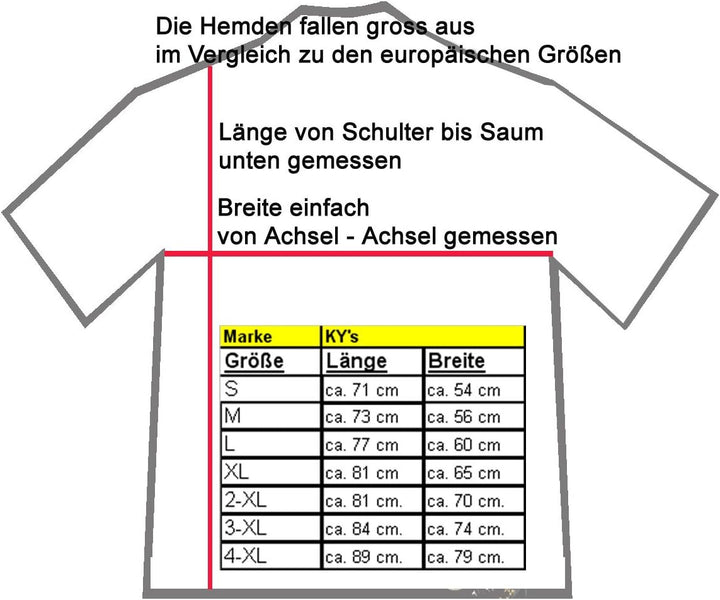 KY´s Hawaiihemd, Kurzarm, BlauerStrandBD, Weiss, S