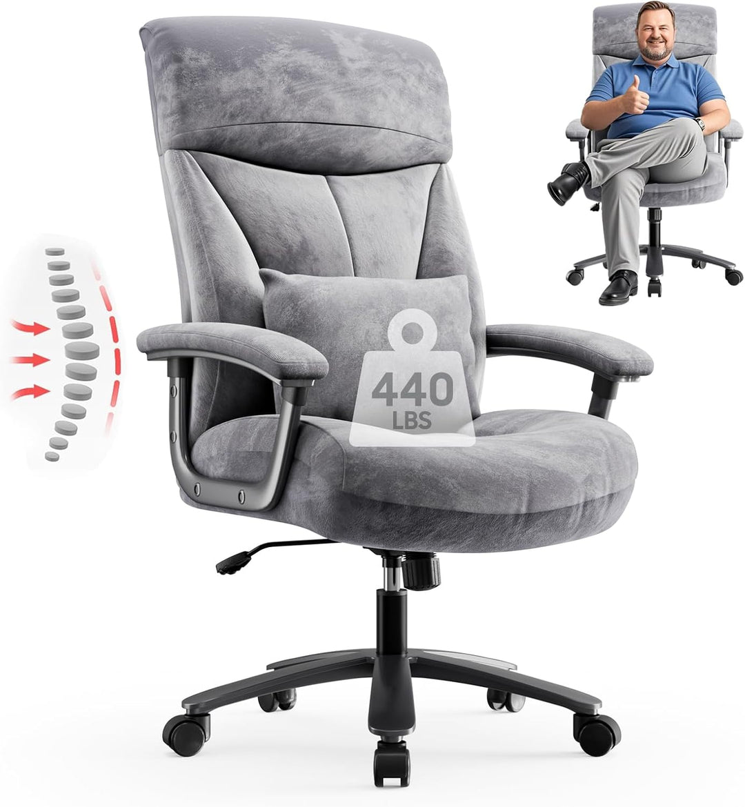 Asukale Bürostuhl Chefsessel belastbar bis 200kg, Computerstuhl Schreibtischstuhl, höhenverstellbare