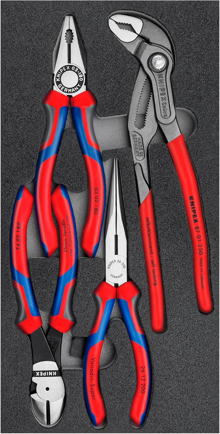 Knipex Zangen-Set in Schaumstoffeinlage 00 20 01 V15 Single, Single