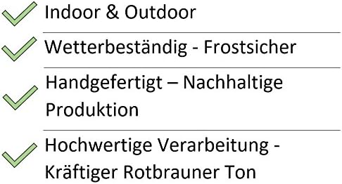 Schlichte &amp; Rostige Gartenkugel - Medium Dekokugel - Ø 40cm - Wetterfest &amp; Frostsicher - Metall/Edel