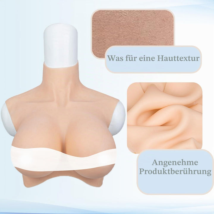 YINSUCDS Neue 2-nd Generation Silikon Brustplatte Hohe Hals Stil Brust C-G Cup BH FüR Transvestiten