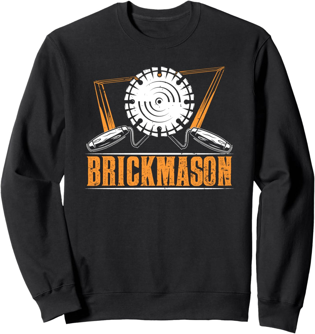 Maurer Ziegelstein Handwerker Maurerarbeiten Ausbildung Sweatshirt