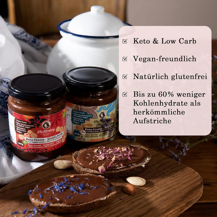 Elly Momberg - Bio-Keto-Schokoladenaufstrich Haselnuss mit MCT-Öl, Für Low Carb & Keto Ernährung - o