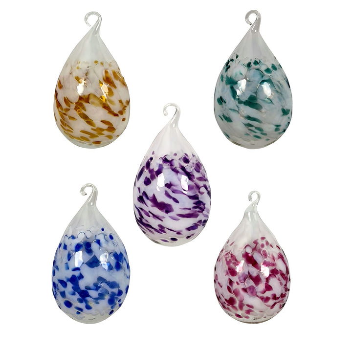 Lauschaer Glas Ostereier aus Glas mit Granulat verschiedene Grössen und Sets mundgeblasen handgeform