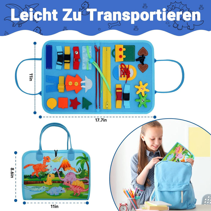 RunHero Busy Board Montessori Spielzeug Baby ab 1 Jahr Quiet Book Activity Board Motorikspielzeug Fi
