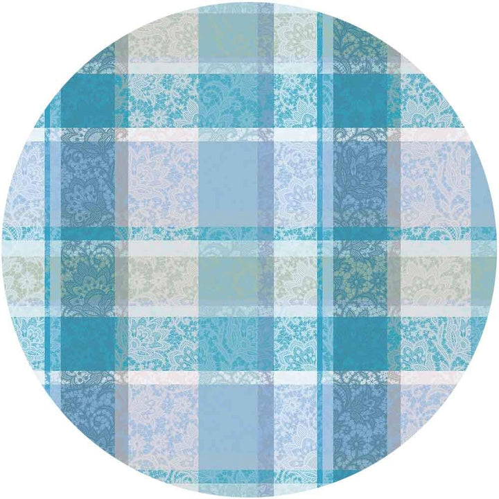 Mille Dentelles Tischdecke, Türkis 175.3 cm (Rund) Türkis/Ausflug, Einfarbig (Getaway Solids), 175.3