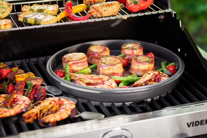 RÖSLE VARIO+ Grillrost, Hochwertiger Grillrost aus emailliertem Gusseisen für VARIO-Einsätze, passen