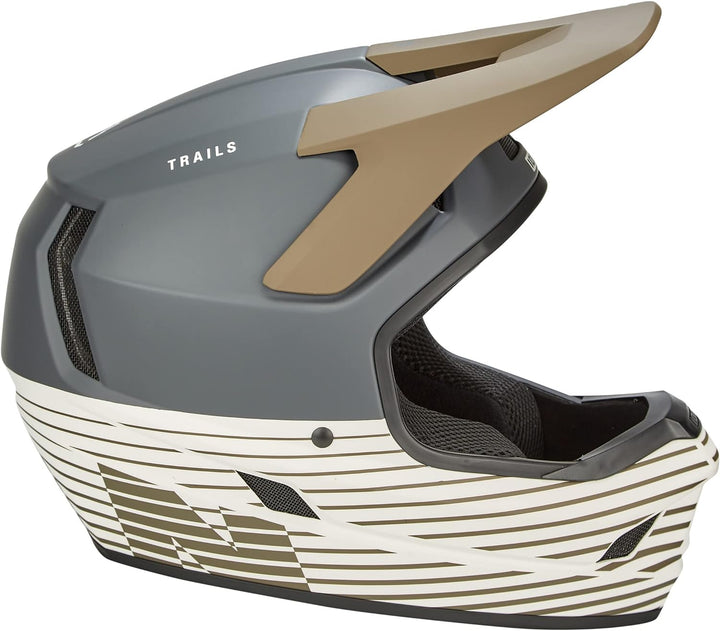 Ion Scrub Amp DH Fahrrad Helm grau/weiss/grün 2024 Grau M (56-58cm), Grau M (56-58cm)