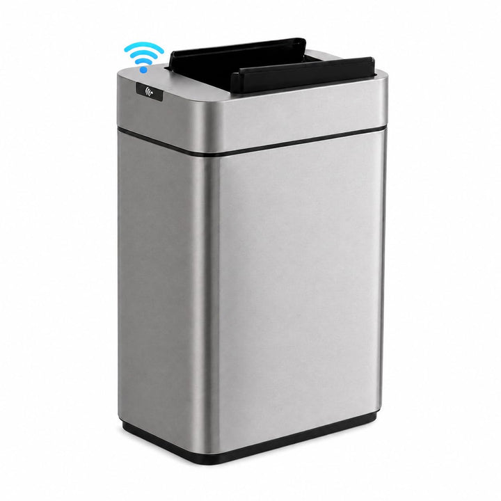 Mülleimer 9L mit Sensor, Edelstahl, automatischer Deckel, Silber