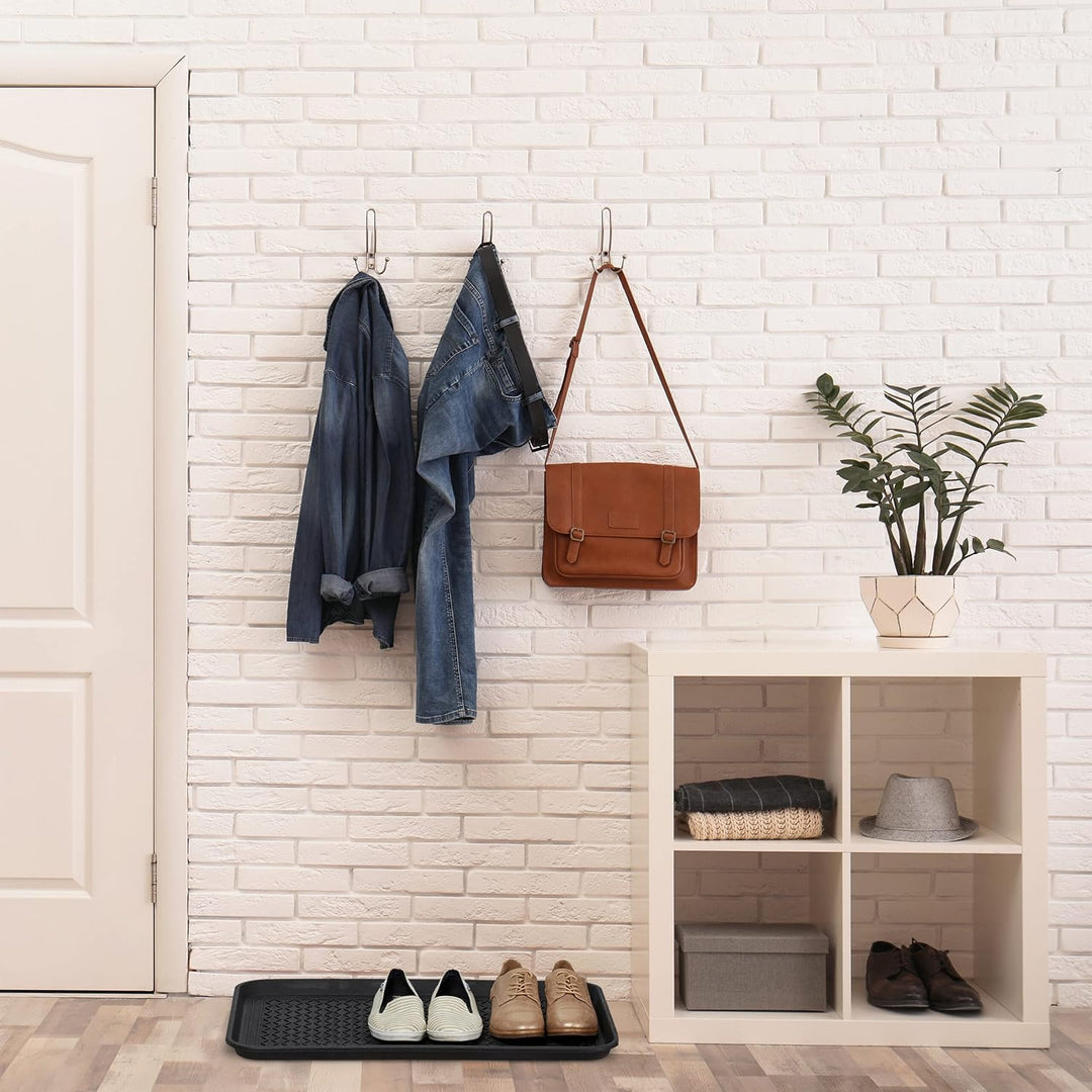 Relaxdays Schuhabtropfschale XL, 3er Set, Unterlage für nasse Schuhe, 60 x 40 cm, grosse Schuhablage