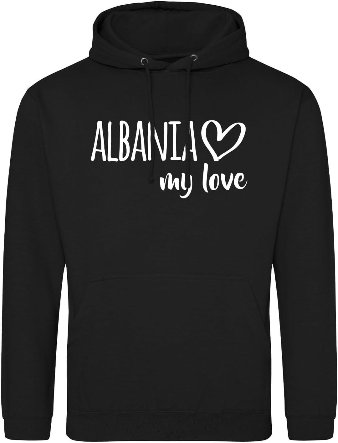 Huuraa Unisex Hoodie Albania My Love Pullover Vegan Grösse S-3XL für alle die Albanien lieben Gesche