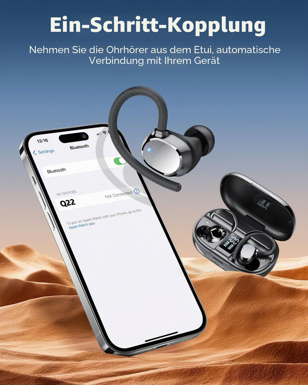 Bluetooth Kopfhörer, Kopfhörer Kabellos Bluetooth 5.4, 128 Std Spielzeit Kabellose Kopfhörer mit 4 E