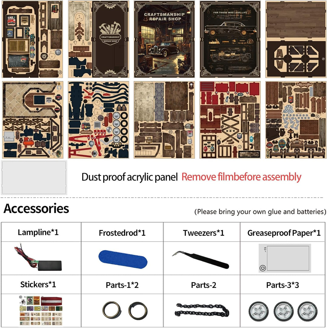 Book Nook Kit, DIY Miniatur Haus Puppenhaus Bausatz Bücherregal Deko für Jugendliche und Erwachsene（