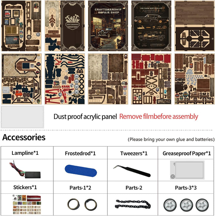 Book Nook Kit, DIY Miniatur Haus Puppenhaus Bausatz Bücherregal Deko für Jugendliche und Erwachsene（