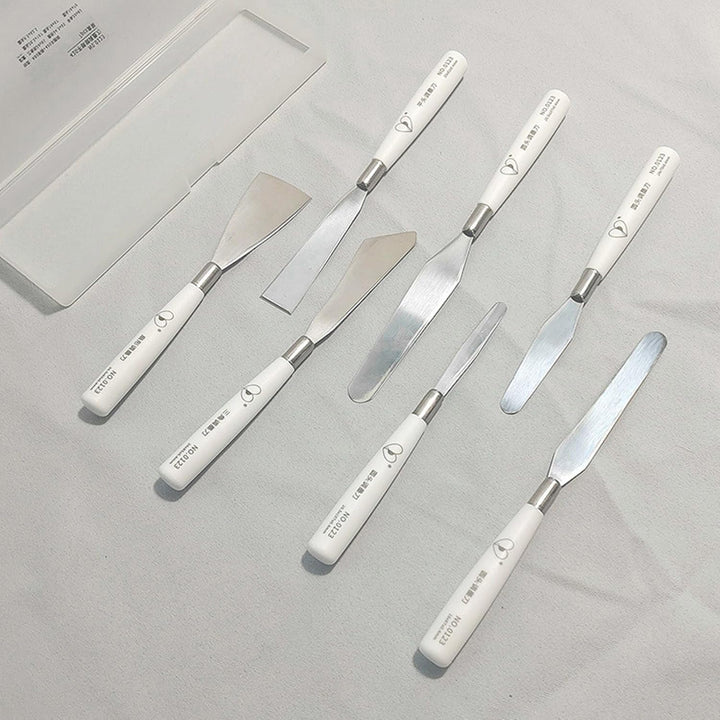 Künstler-Spatel-Set, Holzgriff, Palettenwerkzeug, Farbmischschaber für Ölmalerei, Acrylmalerei, Farb
