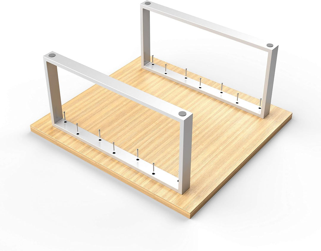 sossai® Couchtischkufen aus Stahl (pulverbeschichtet) | CKK1 | Farbe: Weiss | Breite 70 cm x Höhe 40