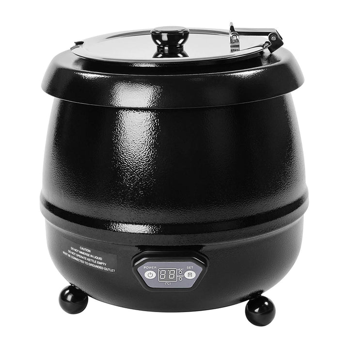 Royal Catering RCST-9400D Elektrischer Suppentopf 10 L Suppenkessel (400 W, schwarz, LCD Display)