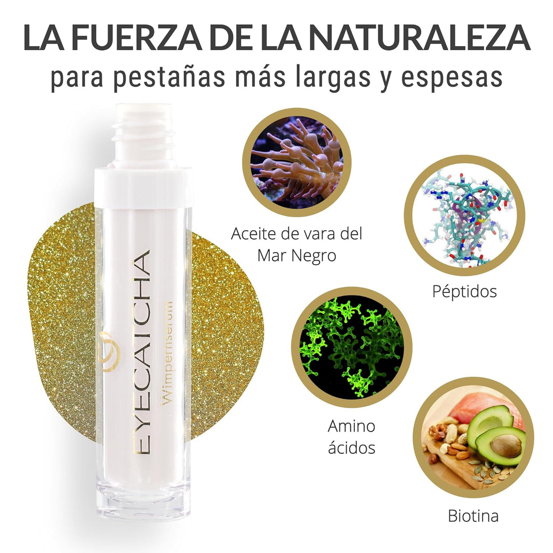 EYECATCHA Wimpernserum hormonfrei - mit Black Sea Rod Oil – Wimpern Booster für lange Wimpern, Wimpe
