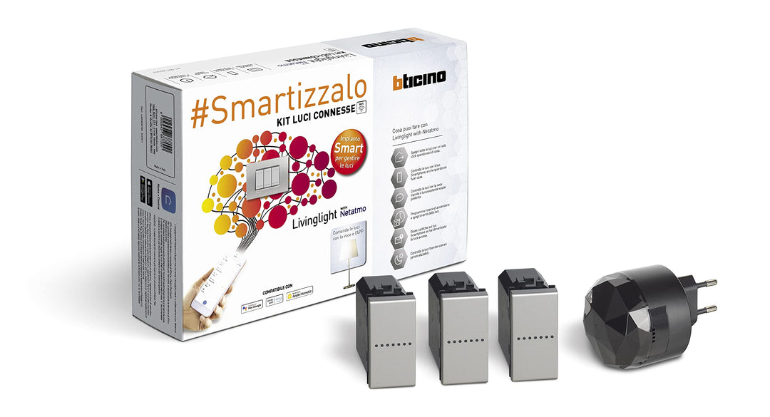 Bticino Livinglight Smart SNT3601KIT Beleuchtungsset zum Ein- und Ausschalten der Lichter per App od