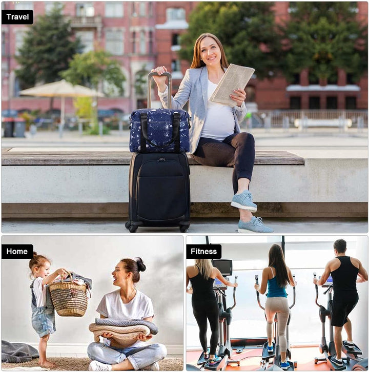 HAWEE Sporttasche Damen Gross Leichte Reisetasche Herren Faltbare Gym Duffel Bag Weekender Travel Ba