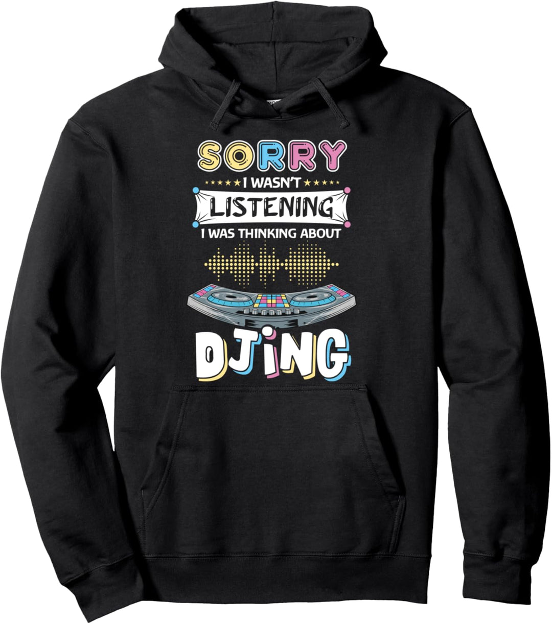 Ich denke ans DJing Disc Jockey DJane Geschenk DJ Pullover Hoodie