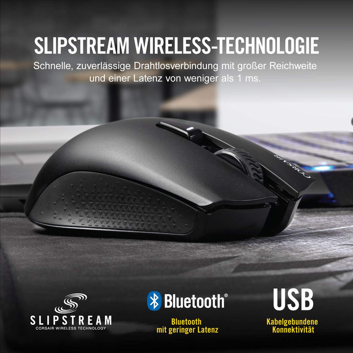 Corsair Harpoon Wireless RGB Lightweight FPS/MOBA Gaming Mouse - 10.000 DPI - 6 Programmierbare Tast