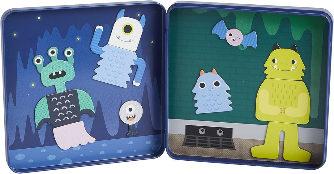Petit Collage PTC613 5055923790106 Monsters, 25 Stück, Magnetisches Spielset Mix + Match Monster