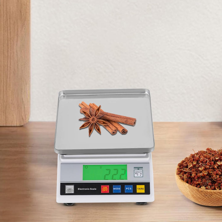Elektronische Laborwaage Digitalwaage 6kg/0,1g | Edelstahl Küchenwaage, LCD Zähl- und Tarafunktion Z