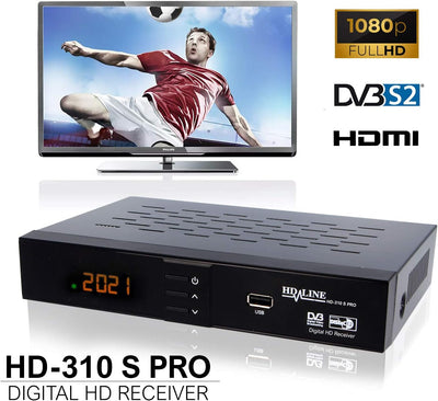 hd-line 310S PRO Receiver Satellit HD Digitaler Satelliten Receiver HDMI DVB S2 Receiver für Sat HD