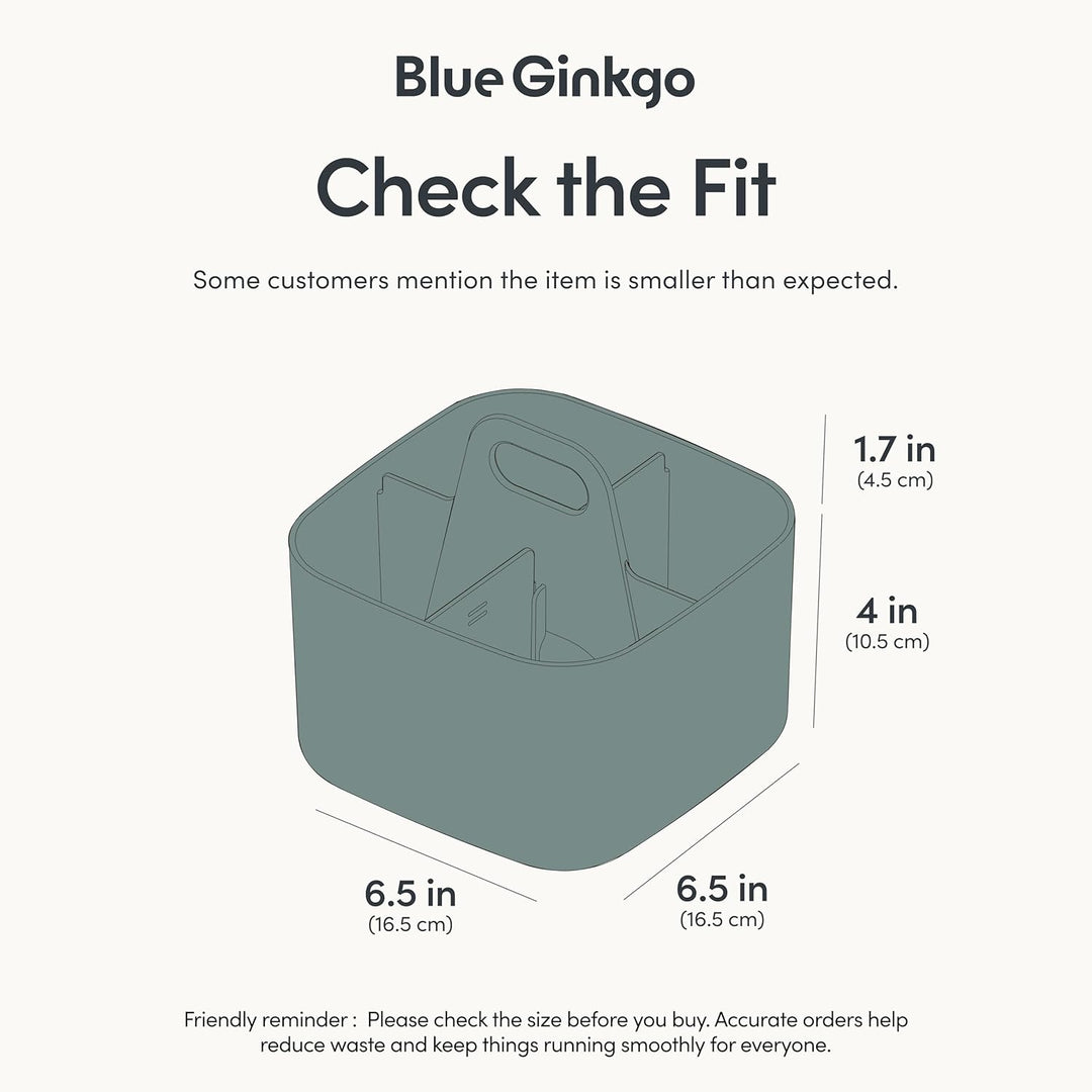 BLUE GINKGO Stapelbarer Organizer-Caddy – Tragbare Aufbewahrung aus Korea für Bad, Büro, Bastel- ode