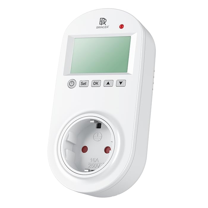 BR Bringer Steck Thermostat BRTT - Steckdosenthermostat für Infrarotheizung - Thermostat mit Zeitsch