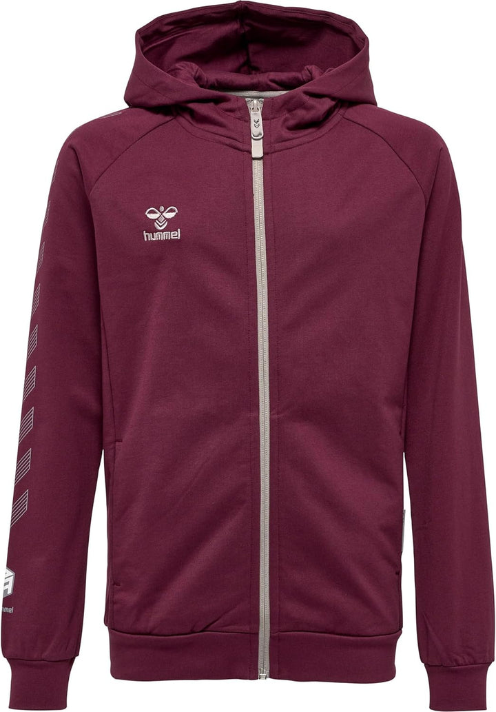 hummel Hmlmove Grid Zip Hoodie Unisex Kinder Multisport 164 Grape Wine, 164 Grape Wine