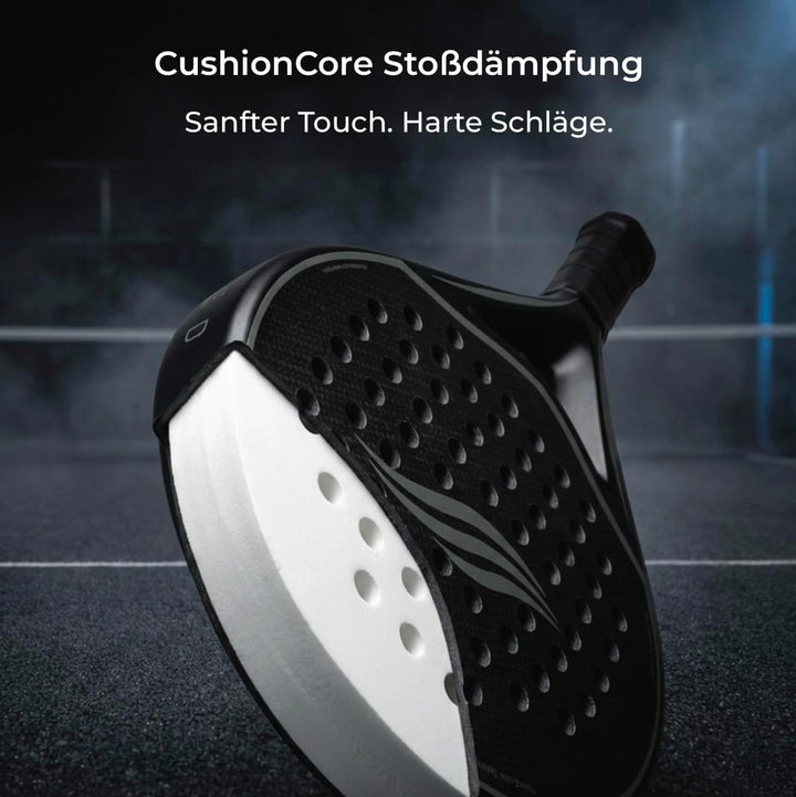 Padel Schläger – Tropfenförmiger Vollcarbon-Rahmen und -Oberfläche | Eva-Schaumkern, leichte und rob