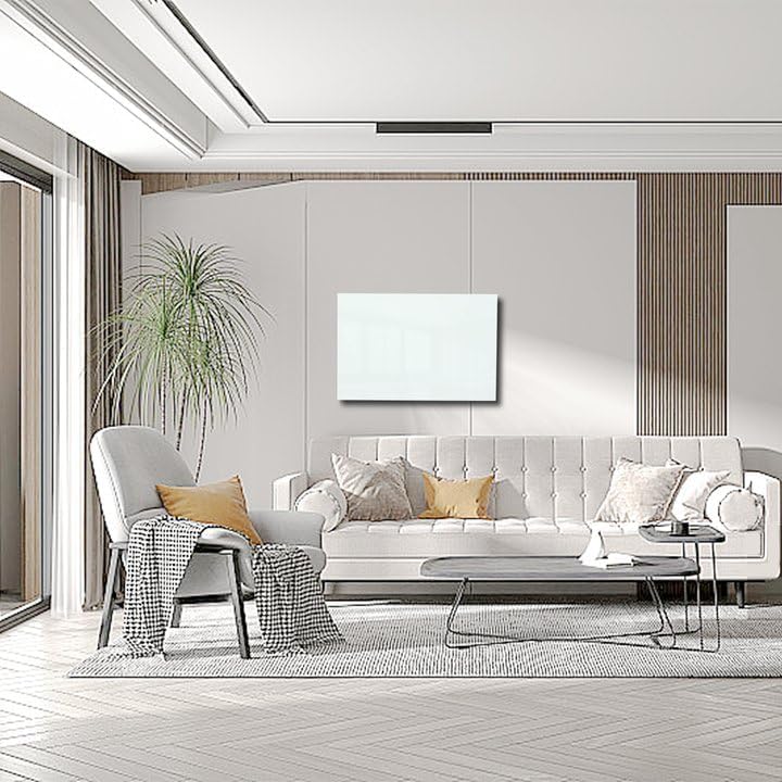 Infrarotheizung Glas 300W, Infrarot Glasheizung mit Fernbedienung 50x60 CM,Elektroheizung mit Überhi