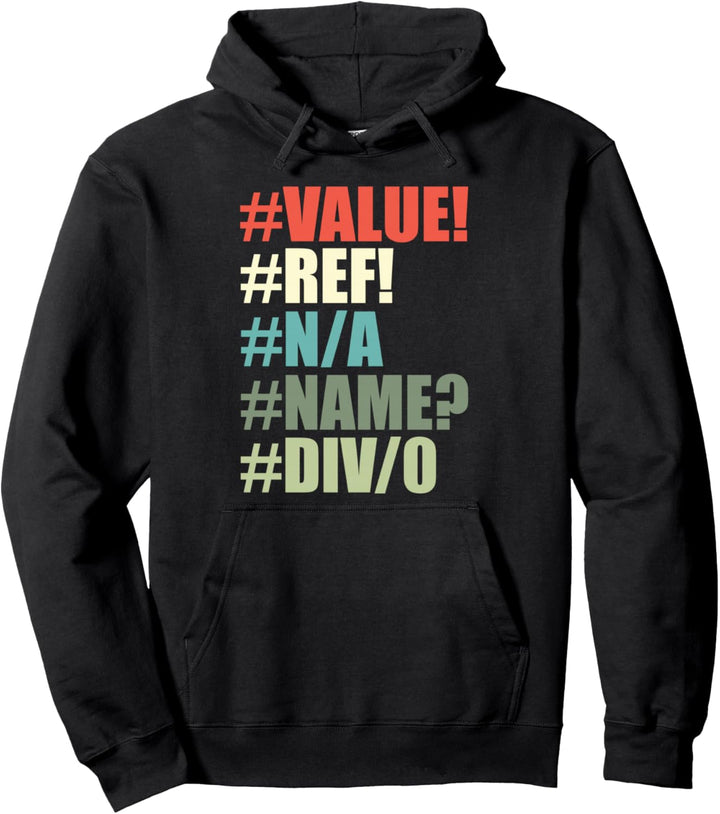Funny Accountant Excel Errors Funny Accounting Pullover Hoodie